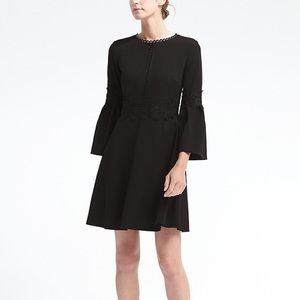 Banana Republic Black Bell Sleeve Dress Size 6